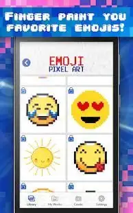 Seni Emoji - Seni Piksel Buku Mewarnai Screen Shot 3