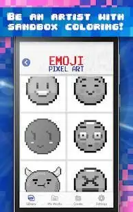 Seni Emoji - Seni Piksel Buku Mewarnai Screen Shot 0