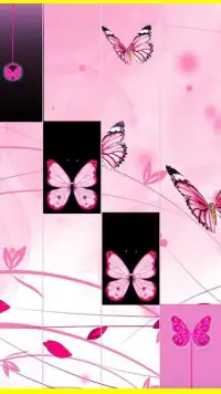 Piano Tiles : Pink Butterfly Piano Tiles Screen Shot 2