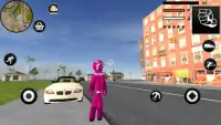 Pink Panther Stickman Rope Hero City Gangster Screen Shot 0