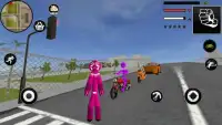 Pink Panther Stickman Rope Hero City Gangster Screen Shot 2