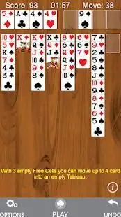 FreeCell Solitaire Classic Screen Shot 1