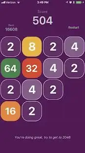 2048 Tile Puzzle Game Screen Shot 1