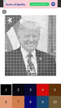 Color by number : The President Pixel Art Screen Shot 0
