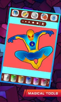 amazing spider coloring man of super heroes Screen Shot 5