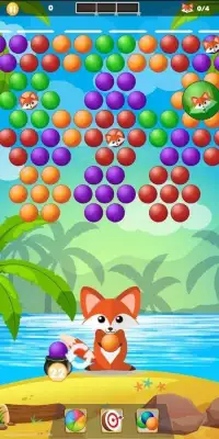 Fox Rescue - Bubble Shooter Game Screen Shot 2