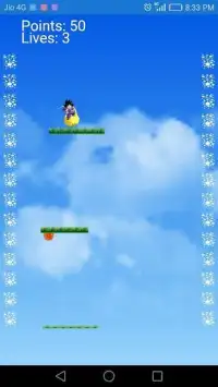 Fall Down Game with Dragon ball z characters Screen Shot 2