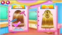 Plaited hairstyles game for little girls Screen Shot 1