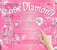 Rose diamond keyboard theme Screen Shot 0