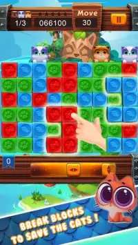 Cats Rescue Puzzle, Pets Game, Crush, Puzzle Games Screen Shot 2