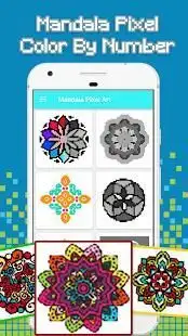 Mandala Pixel Art - Number Coloring Screen Shot 4