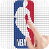 NBA Basketball Badges Color by Number - Pixel Art