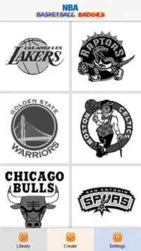 NBA Basketball Badges Color by Number - Pixel Art Screen Shot 1