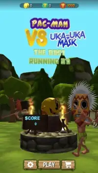 Best Running PacMan VS Uka-Uka Ultimate Screen Shot 1