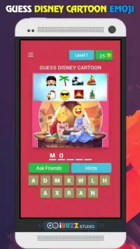 Guess Disney Cartoon Movie by Emojis Quiz Game Screen Shot 5