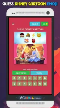 Guess Disney Cartoon Movie by Emojis Quiz Game Screen Shot 2