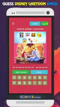 Guess Disney Cartoon Movie by Emojis Quiz Game Screen Shot 3