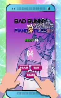 Bad Bunny Piano Tiles Screen Shot 0