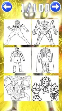 coloring Ultraman zero hero cosmos fans Screen Shot 6