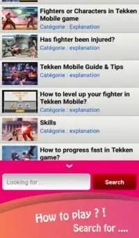 Tekken mobile guide 2018 Screen Shot 1