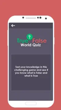 True or False - World Quiz Screen Shot 2