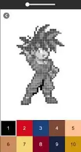 GOKU Pixel Art Games - Coloring By Number Screen Shot 2