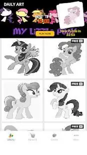Pixel Art - Little Pony Coloring by Number Screen Shot 4