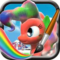 Little Pony Coloring Paint Creator 3d for Kids
