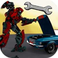 Car Robot Transformation: Car Mechanic Robot Game