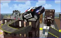 Police Robot Car Roof Stunts Screen Shot 6