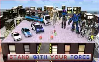 Police Robot Car Roof Stunts Screen Shot 9
