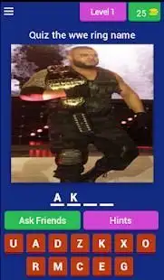 Quiz WWE ring name Screen Shot 11
