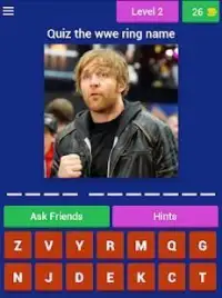 Quiz WWE ring name Screen Shot 1