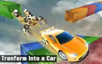 Impossible Race Car Driving Stunts Transform Robot Screen Shot 6
