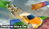 Impossible Race Car Driving Stunts Transform Robot Screen Shot 11