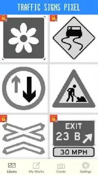 Traffic Signs Coloring By Number - Pixel Screen Shot 3