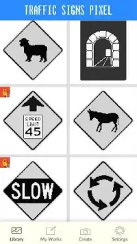 Traffic Signs Coloring By Number - Pixel Screen Shot 5