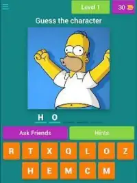 Simpsons characters quiz Screen Shot 13