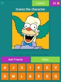 Simpsons characters quiz Screen Shot 4
