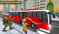 City Bus Driving: Superheroes Transport Simulator Screen Shot 4