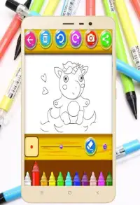 Coloring Unicorn Pony Page Screen Shot 1