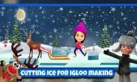 Membangun rumah salju: simulator konstruksi igloo Screen Shot 0