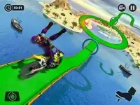 Super Hero Bike Beach Stunts: Water Surfer Rider Screen Shot 1