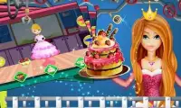 Princess Doll Cake Factory :Cooking Game For Girls Screen Shot 0