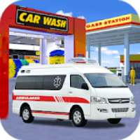 Ambulance Car Washing:Best Car Parking Game
