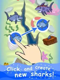 Angry Shark Evolution - Idle Cute Clicker Tap Game Screen Shot 1
