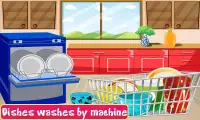 dish washing : girls cleaning kitchen game Screen Shot 11