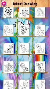 coloring my little pony mlp unicorn Screen Shot 6