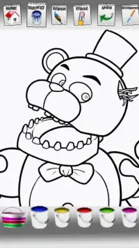 Five nights coloring book game Screen Shot 1