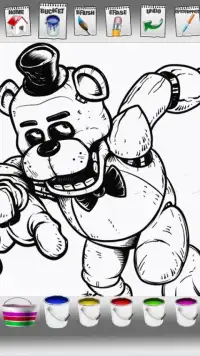 Five nights coloring book game Screen Shot 2